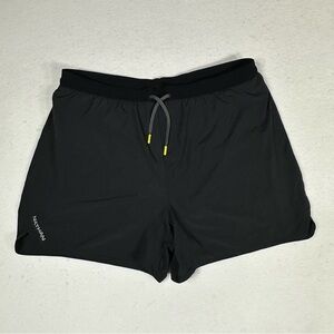 Nathan Mens 2XL Shorts Black Built-In Liner Pockets 5” inseam New